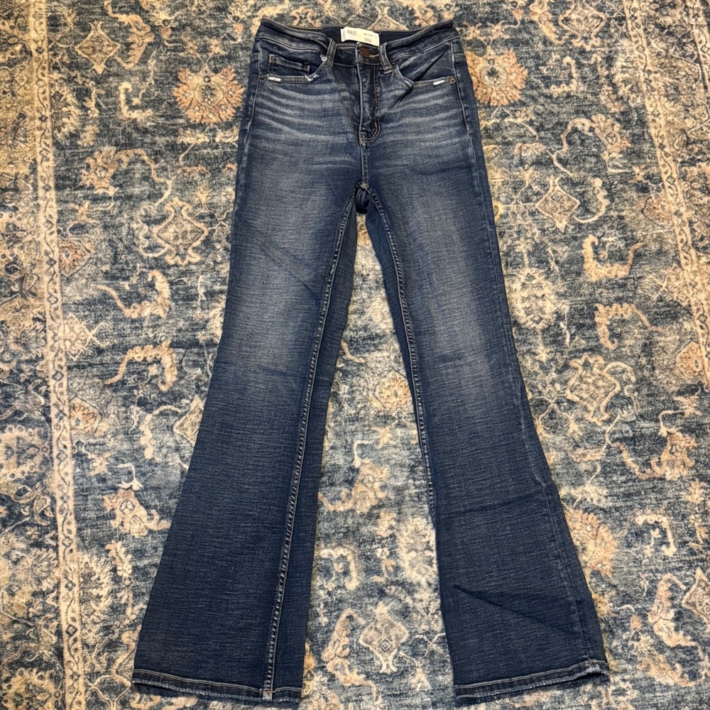BKE Women's Dark Wash Flare Jeans